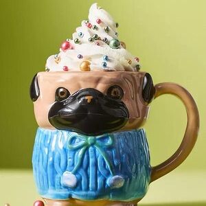 Anthropologie Peluche Pet Stoneware Mug